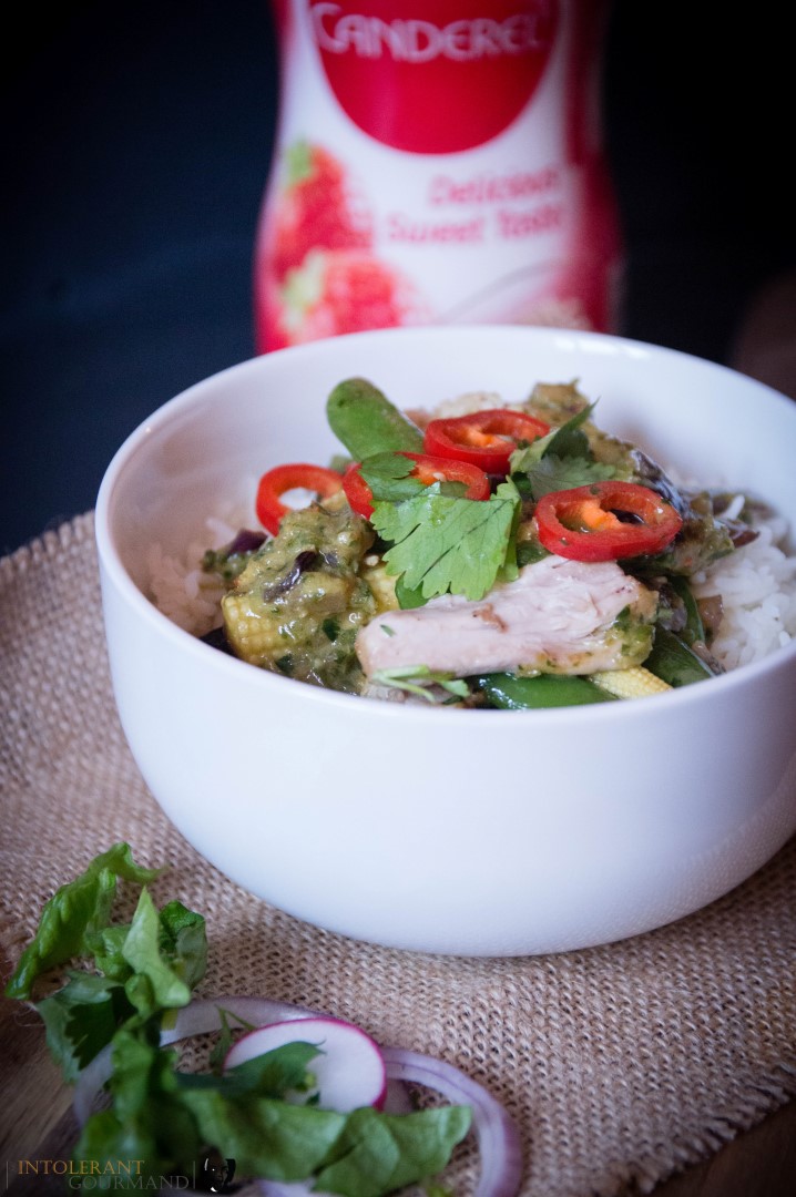 Thai Chicken Curry - a delicious and vibrant dish packed full of flavours from fresh chilli, coriander, ginger and more! Dairy-free, gluten-free and it takes just 30 minutes to make from start to finish! www.intolerantgourmand.com
