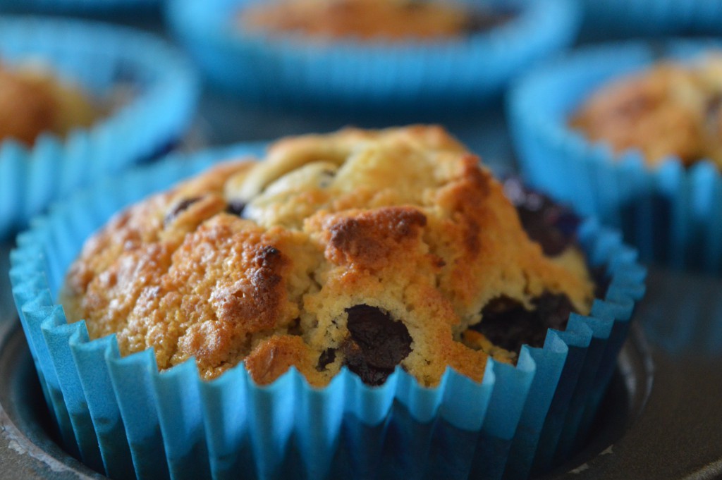 Delicious breakfast blueberry muffin