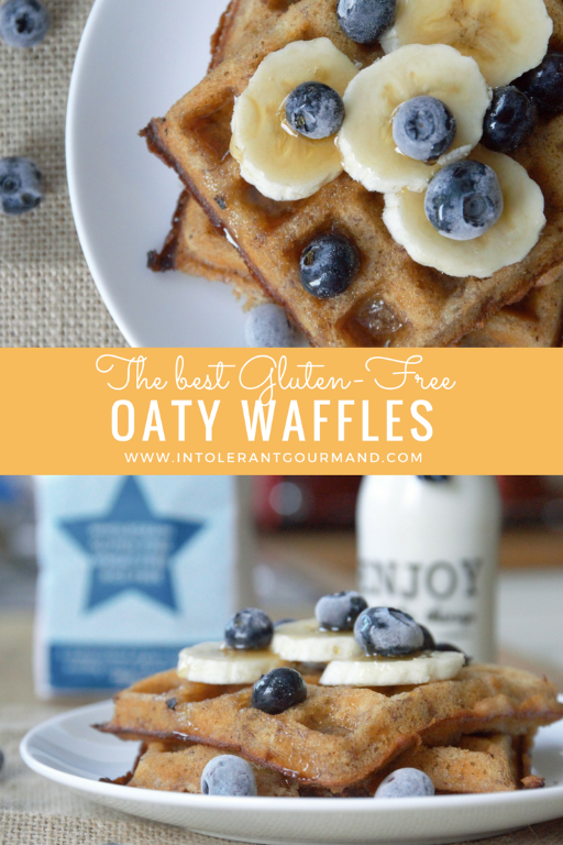 Oaty Waffles - a delicious alternative for breakfast! Gluten-free, simple and quick to make, and super tasty! www.intolerantgourmand.com