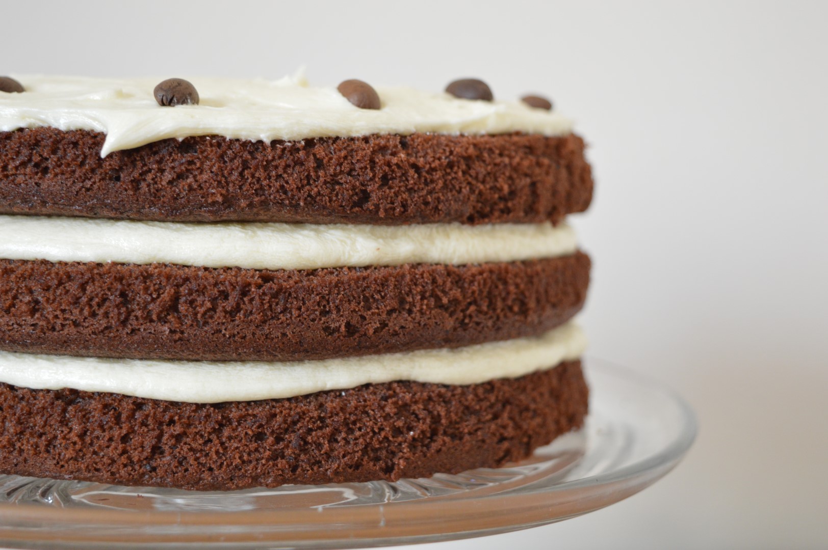 Triple Layer Gluten Free Mocha Cake - the fluffiest of sponges, made with Perkulatte artisan roasted coffee, and it's also gluten-free too! www.intolerantgourmand.com